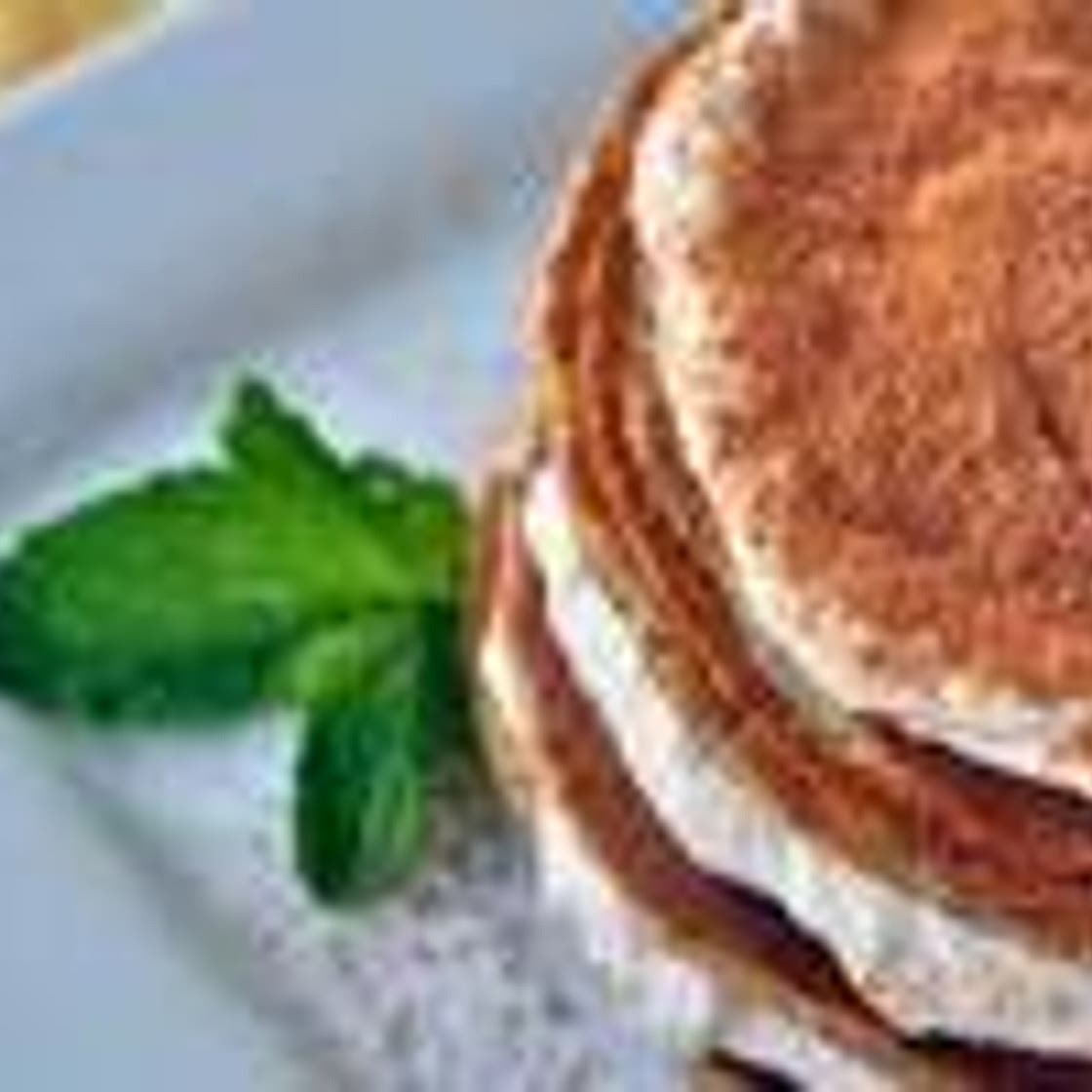 Tiramisu Protein Pancakes With Banana-Cream Frosting