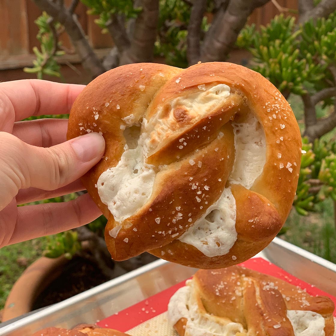 Mozzarella Stuffed Soft Pretzels