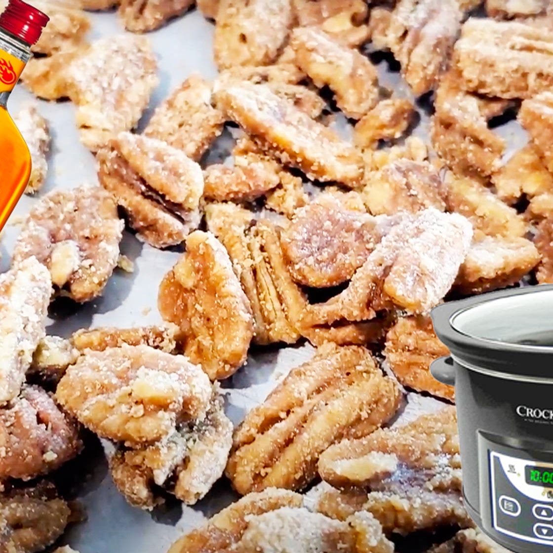 Crockpot Fireball Whisky Candied Pecans Recipe