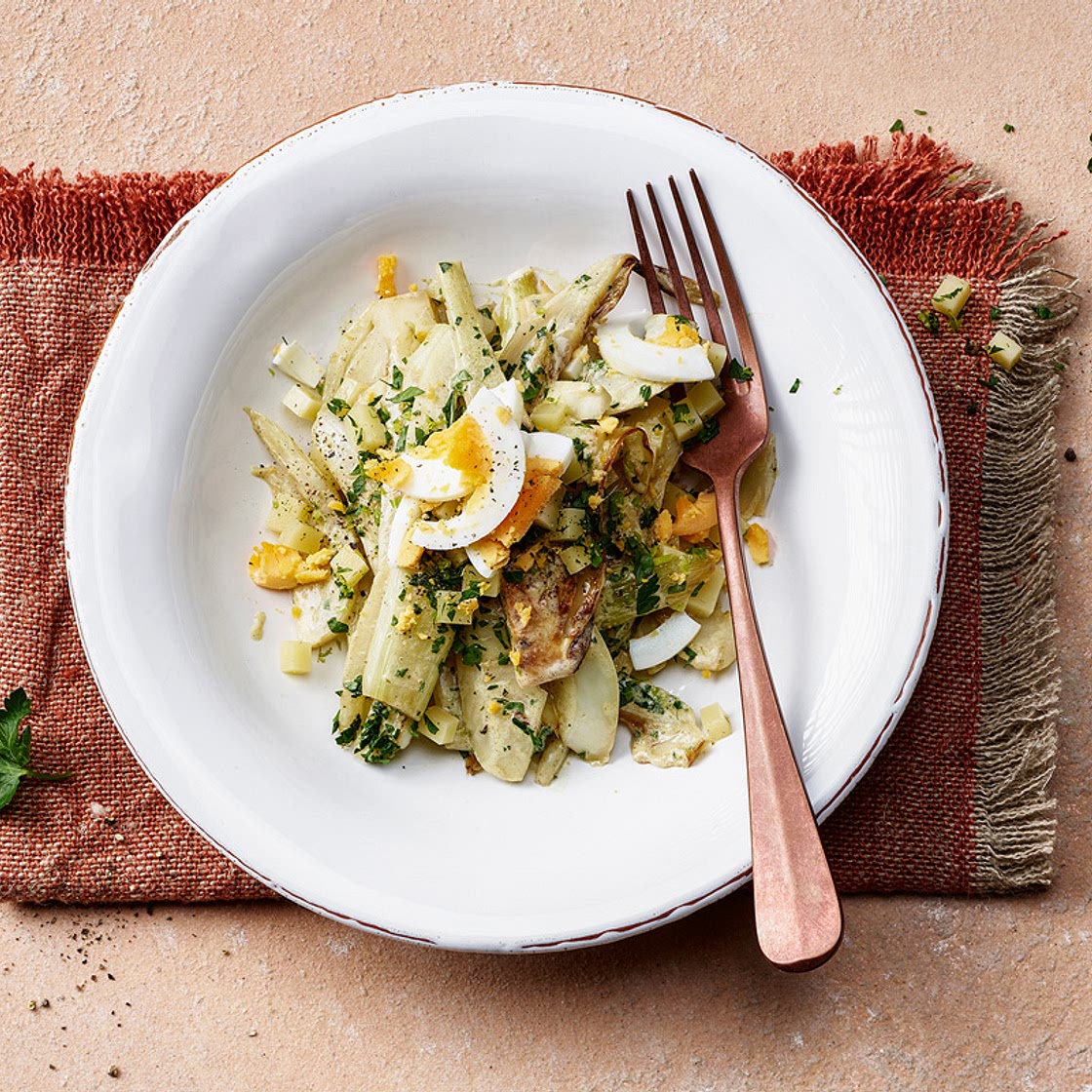 Käsesalat mit gebratenem Fenchel