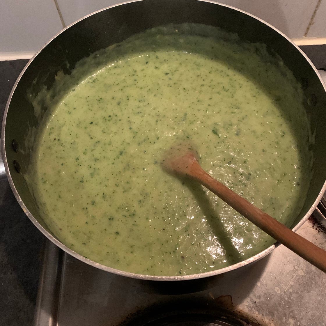 Basil & Courgette soup