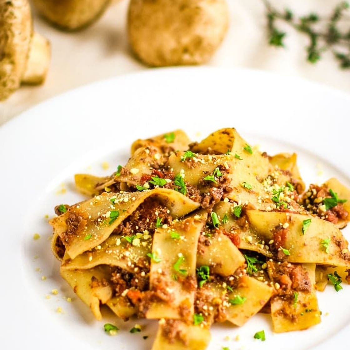 Vegan Mushroom Walnut Bolognese