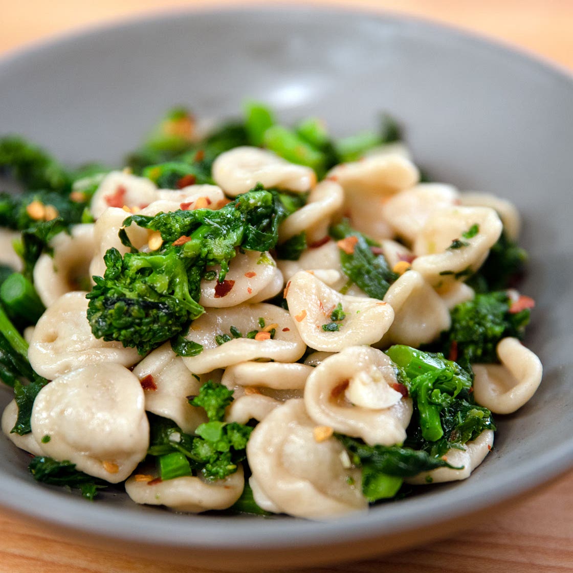Homemade Orecchiette With Anchovies & Broccoli Rabe