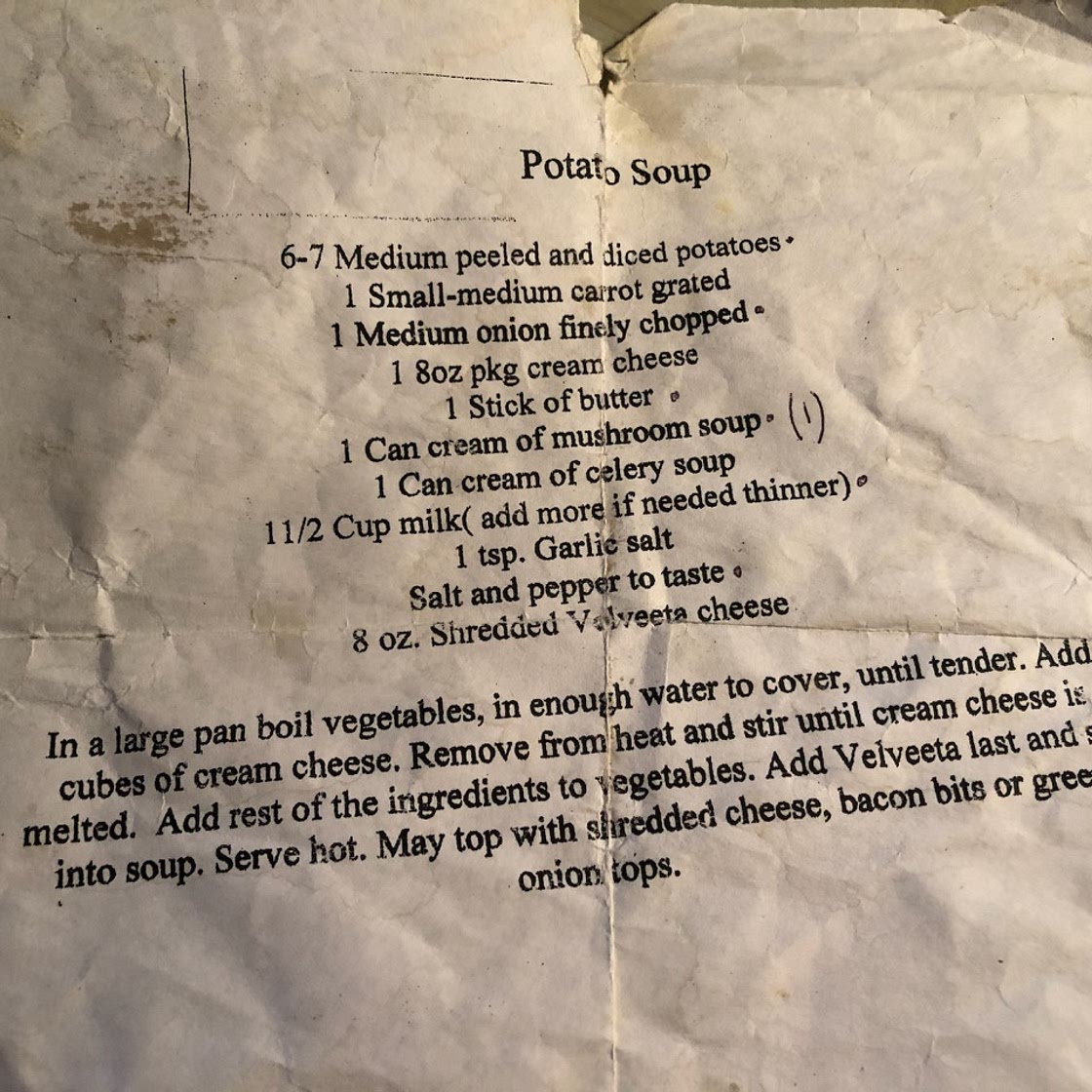 Potato soup -mama Lisa's version