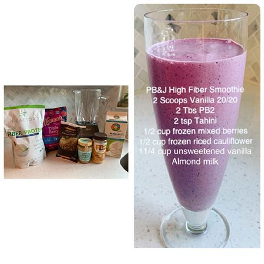 🥤PB&J smoothie breakfast 