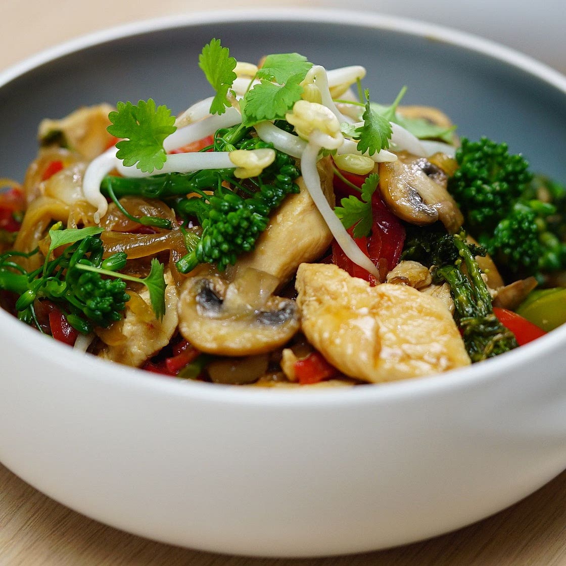 Basic chicken and vegetable stir-fry