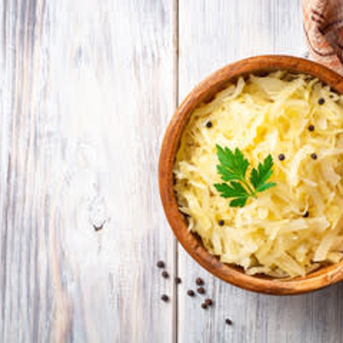 White Cabbage & Turmeric Sauerkraut