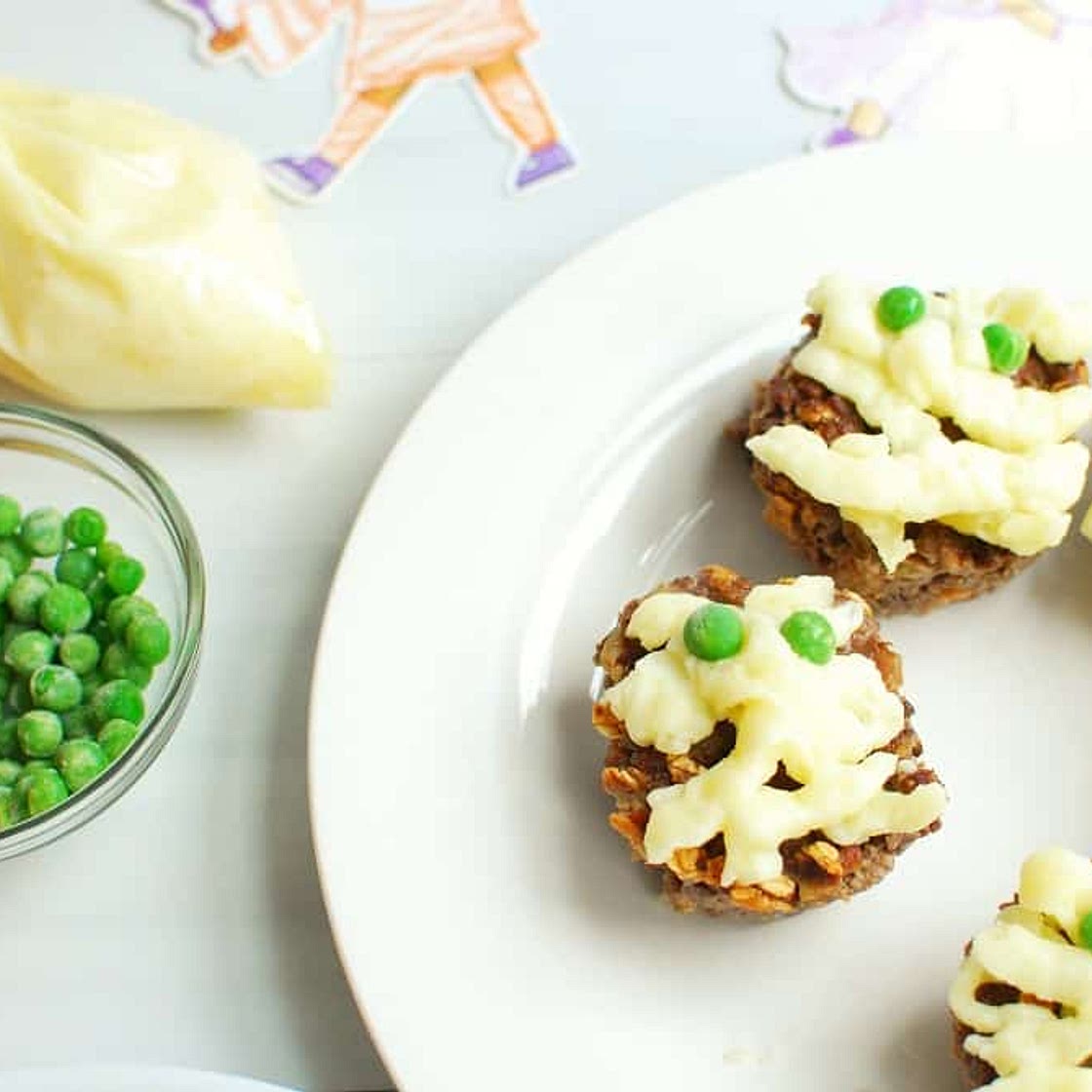 Mini Halloween Mummy Meatloaves