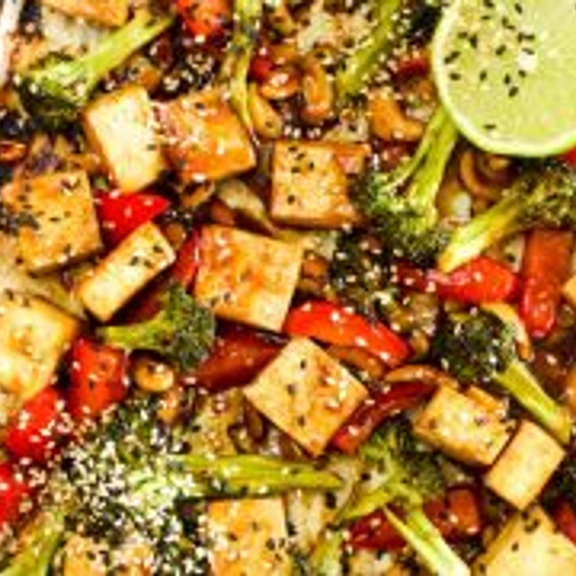 Sheet Pan Chinese Cashew Tofu