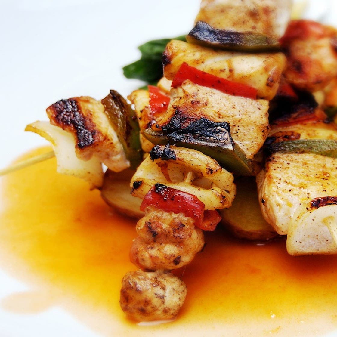 Spiedini di pesce al forno