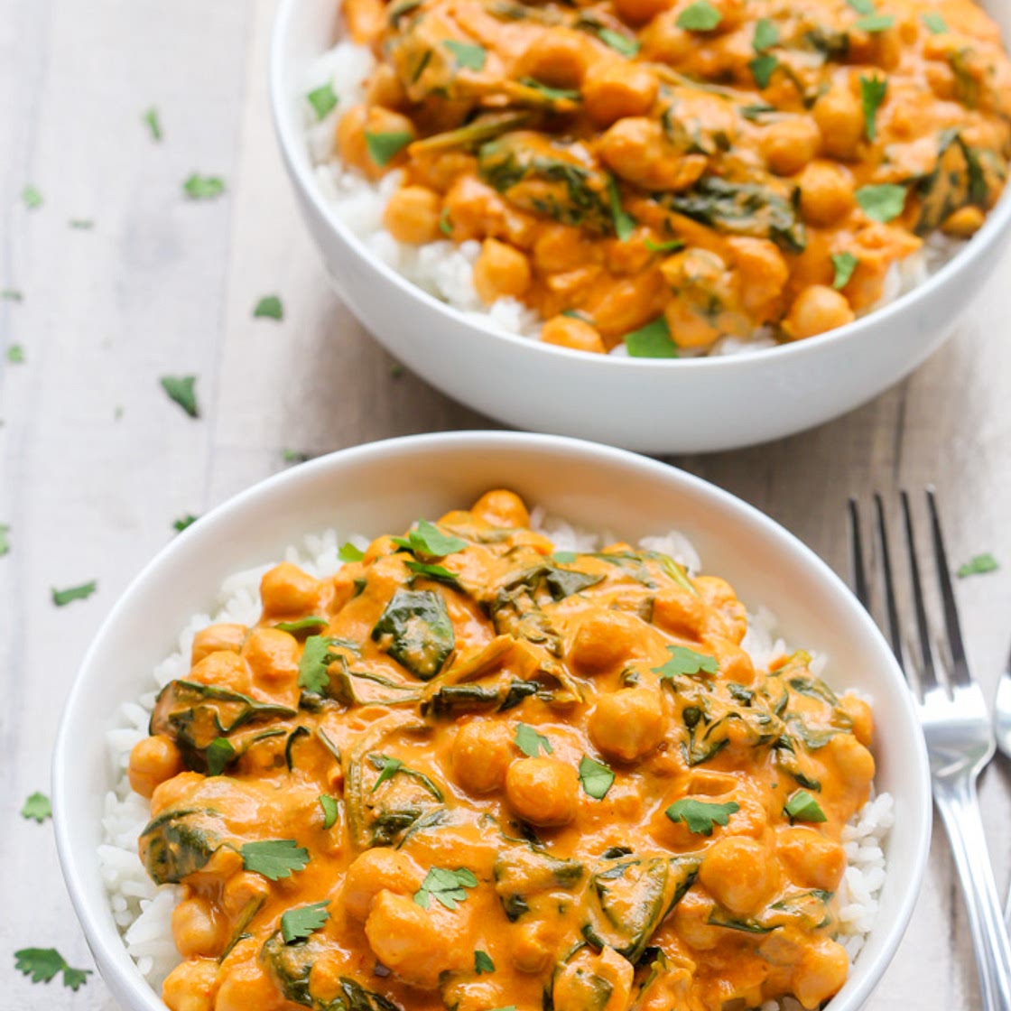 Indian Coconut Chickpea Curry (Healthy & Vegan)