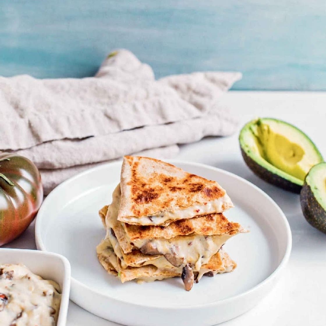 Gooey Mushroom Quesadillas