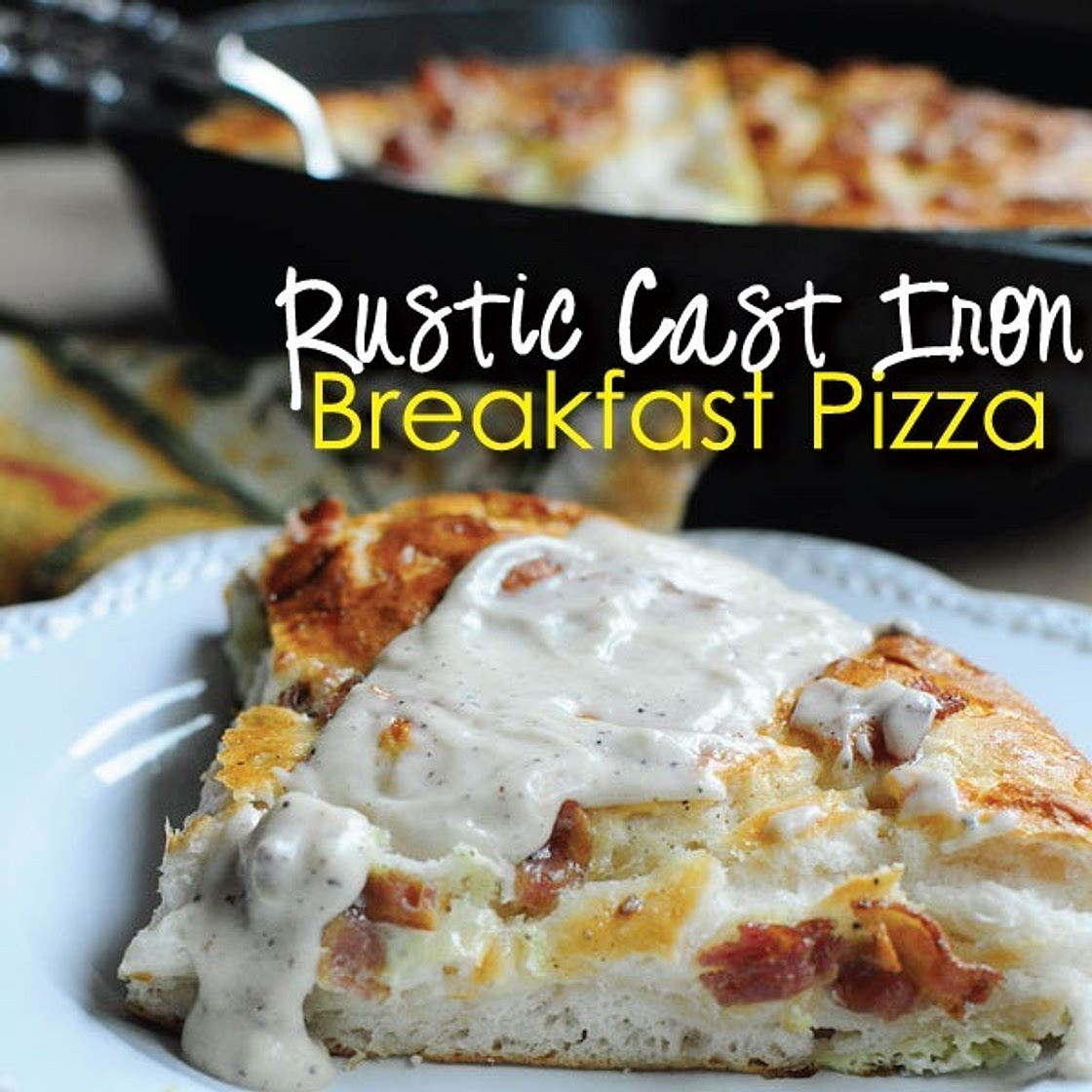 Rustic Cast Iron Breakfast Pizza {Recipe} - Monica Wants It