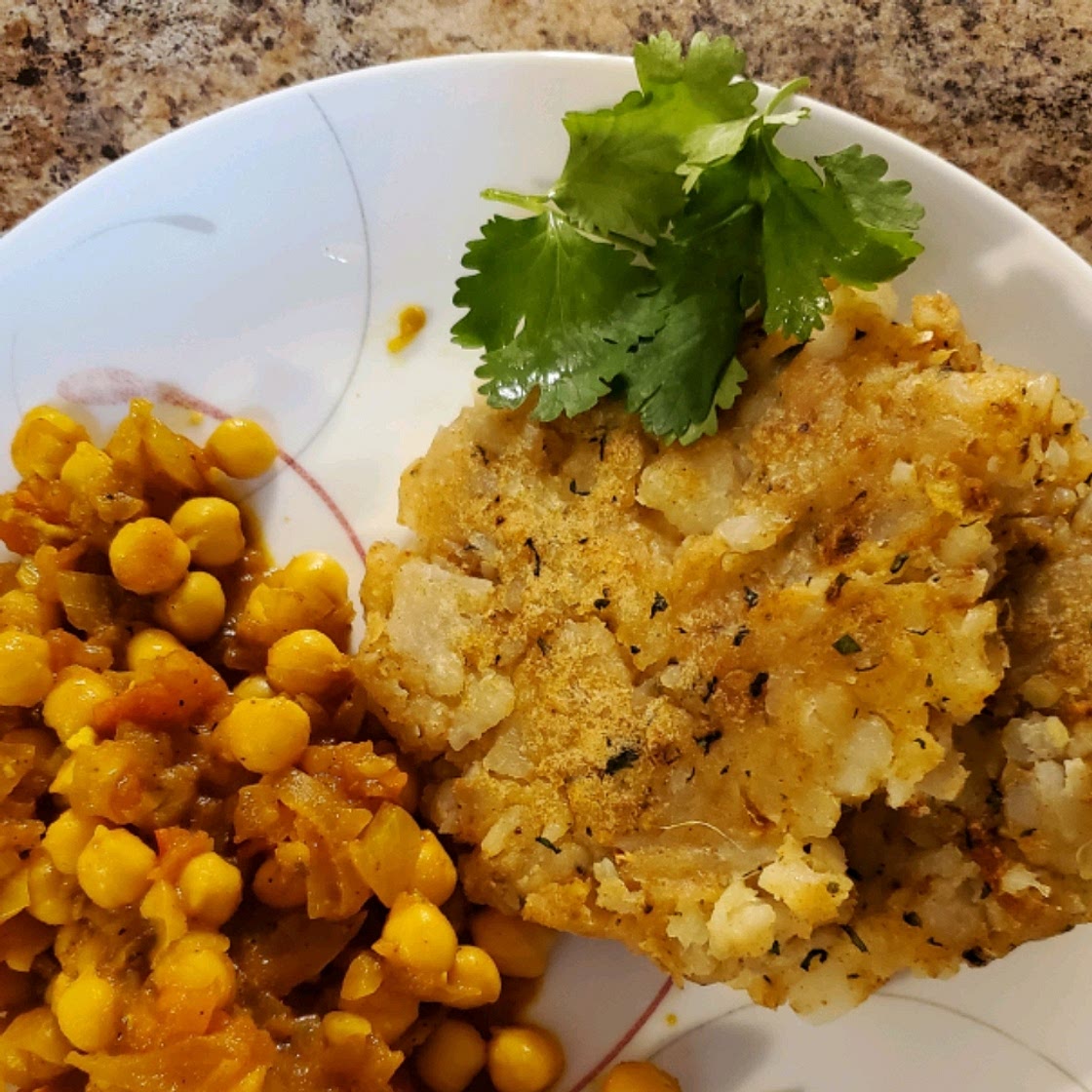 Indian Chole Aloo Tikki