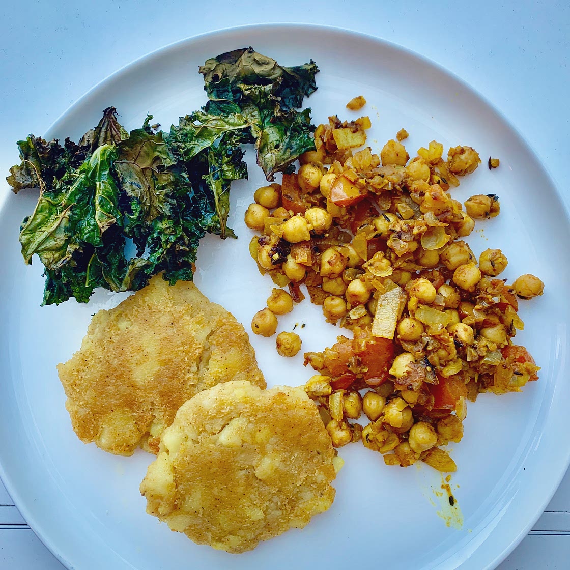 Indian Chole Aloo Tikki