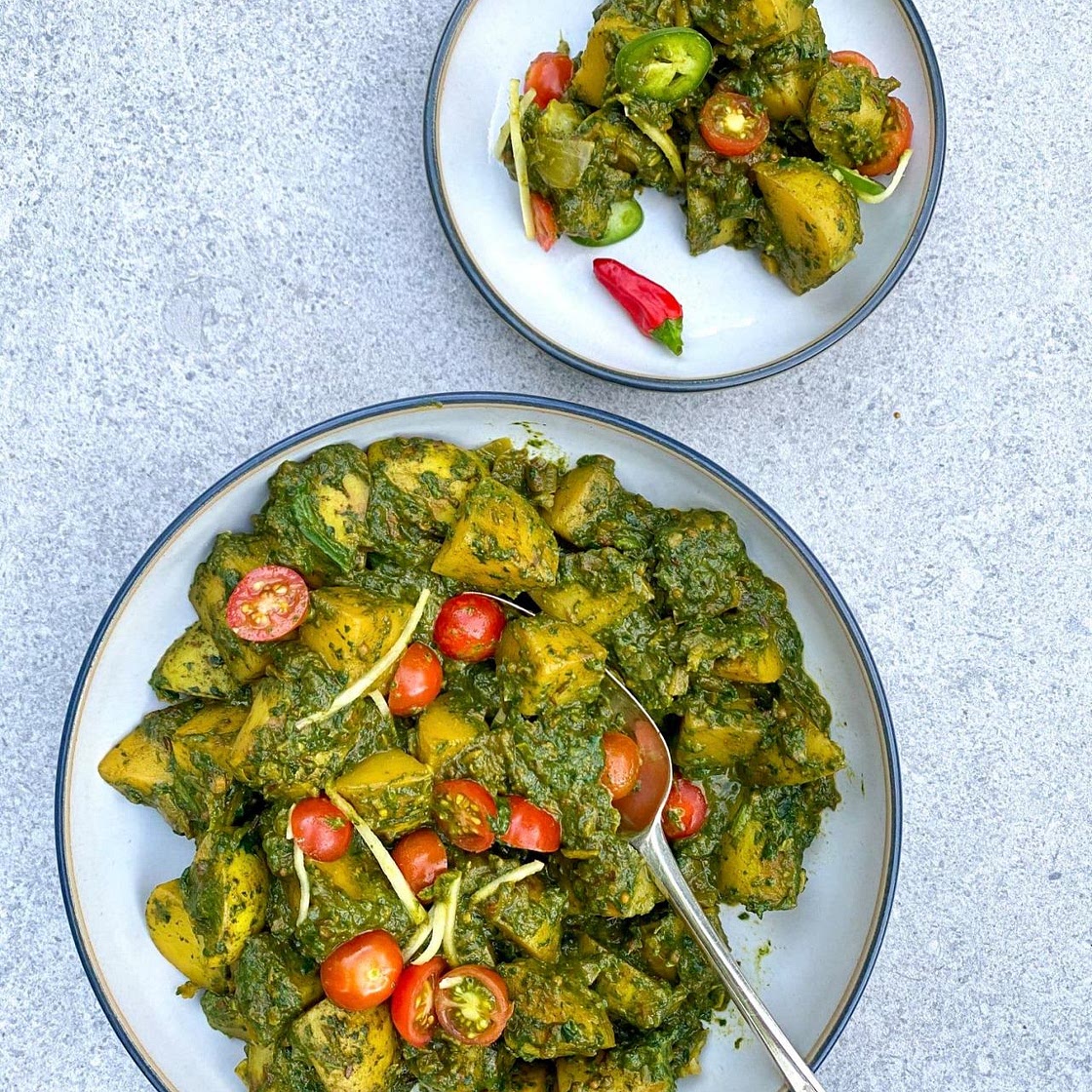 Sunita's Saag Aloo (Aloo Palak)