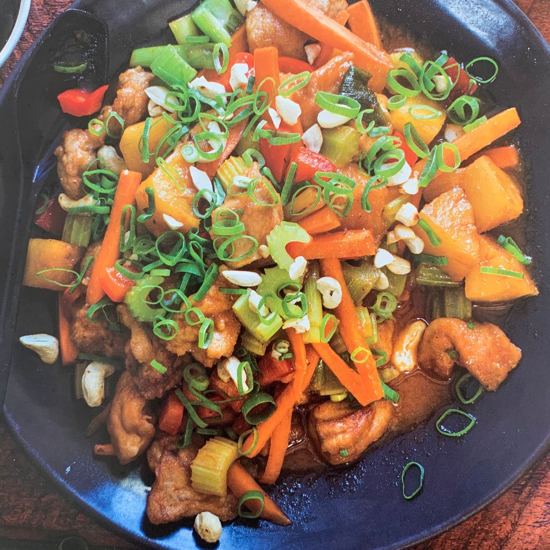 Sweet and Sour Chicken and Vegetables with Rice