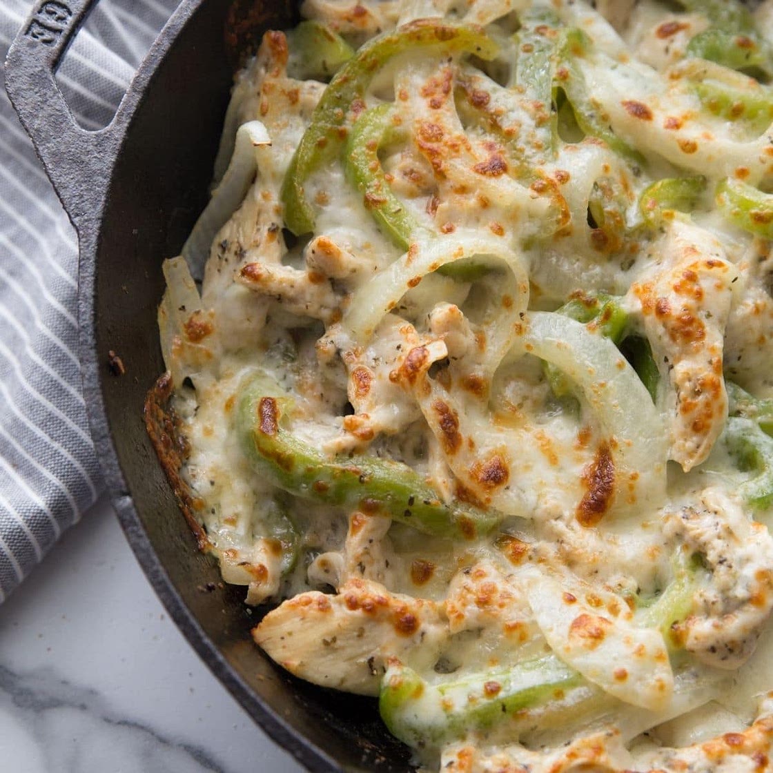 Chicken Philly Cheesesteak (Low-Carb Version)