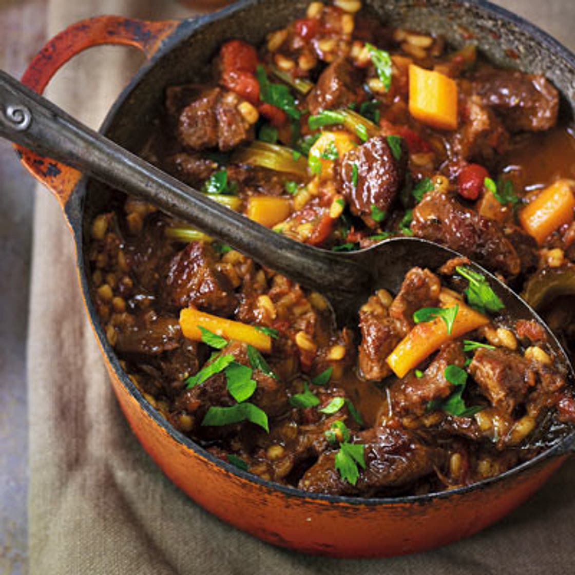 Beef and barley casserole
