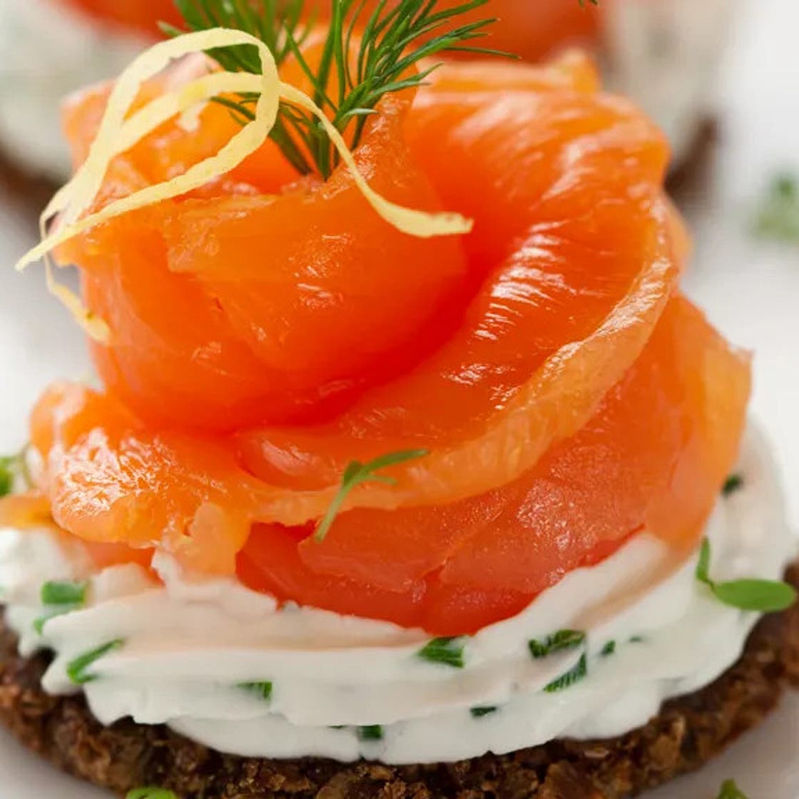 Toasts à la crème de saumon fumé