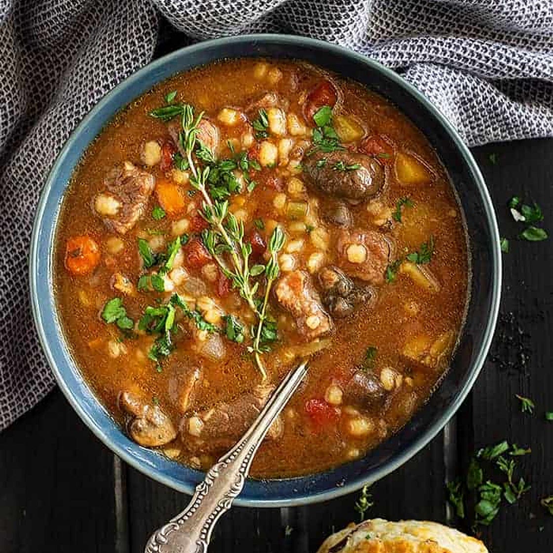 Instant Pot Beef Barley Soup