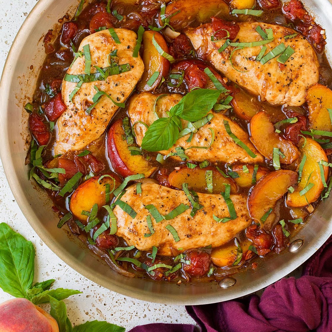 Peach Chicken {with Balsamic}