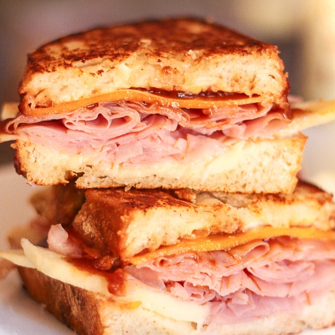 The Best Grilled Ham and Cheese