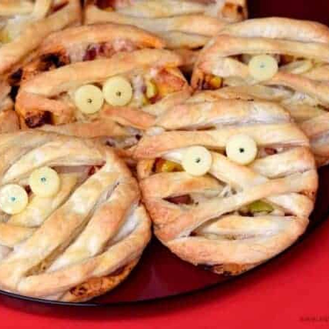 Mummy Puff Pastry Pizza Pies