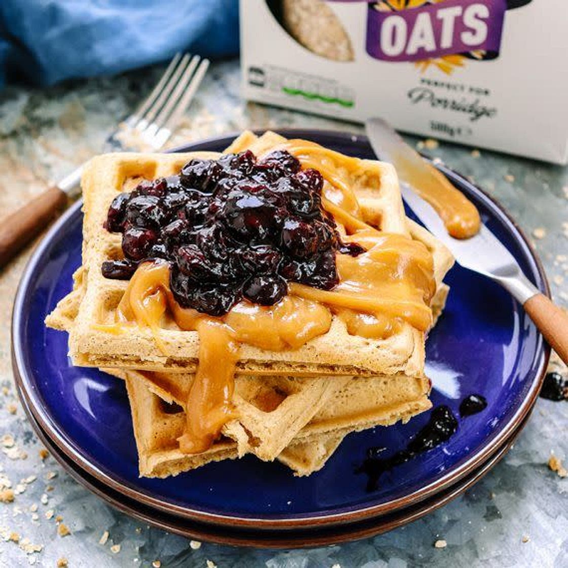 Blueberry PB Power Waffles