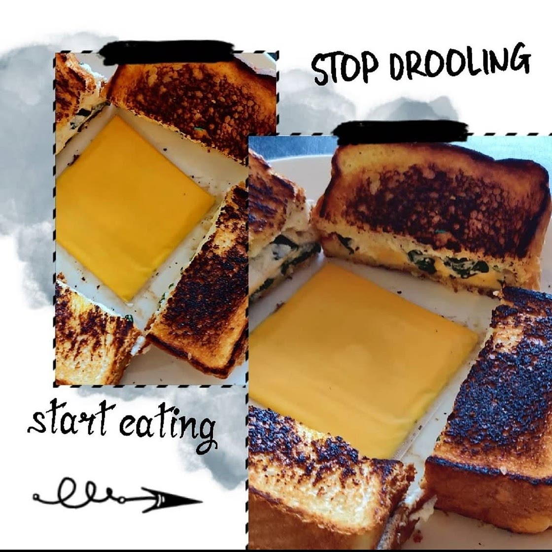 Ricotta spinach grilled sandwich