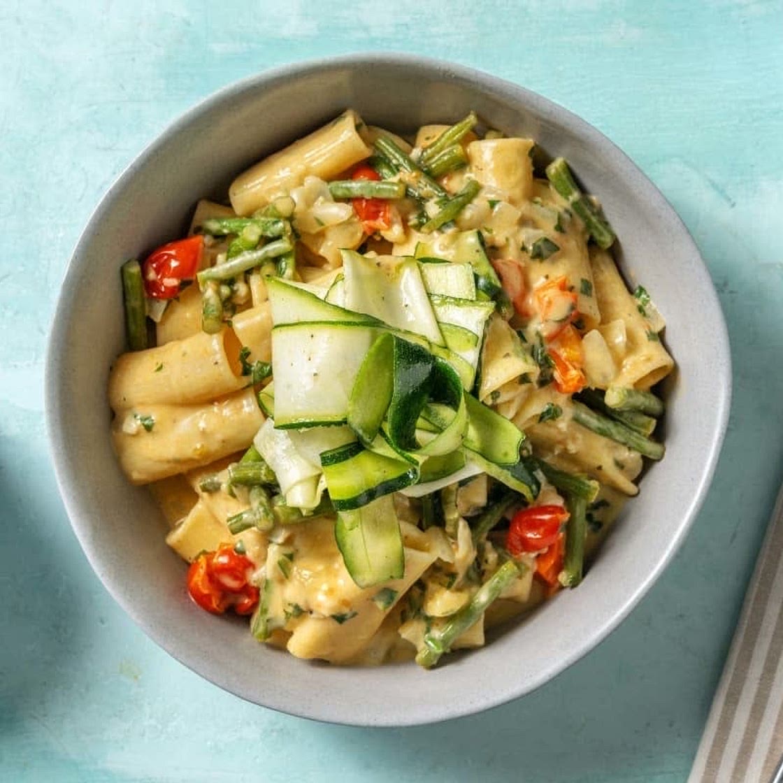 Creamy Green Bean Rigatoni
