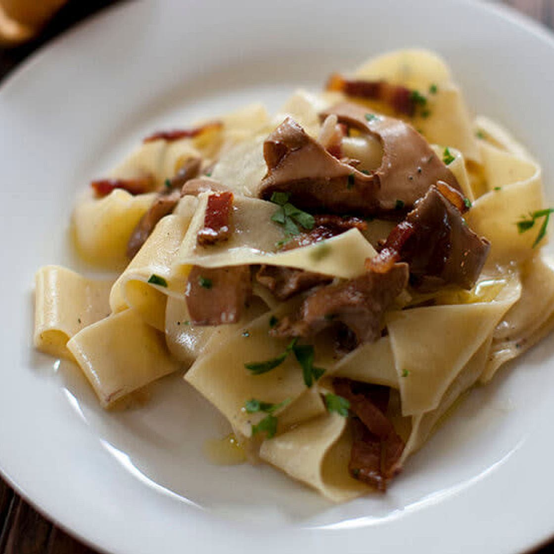 Pappardelle with Chanterelles & Guanciale