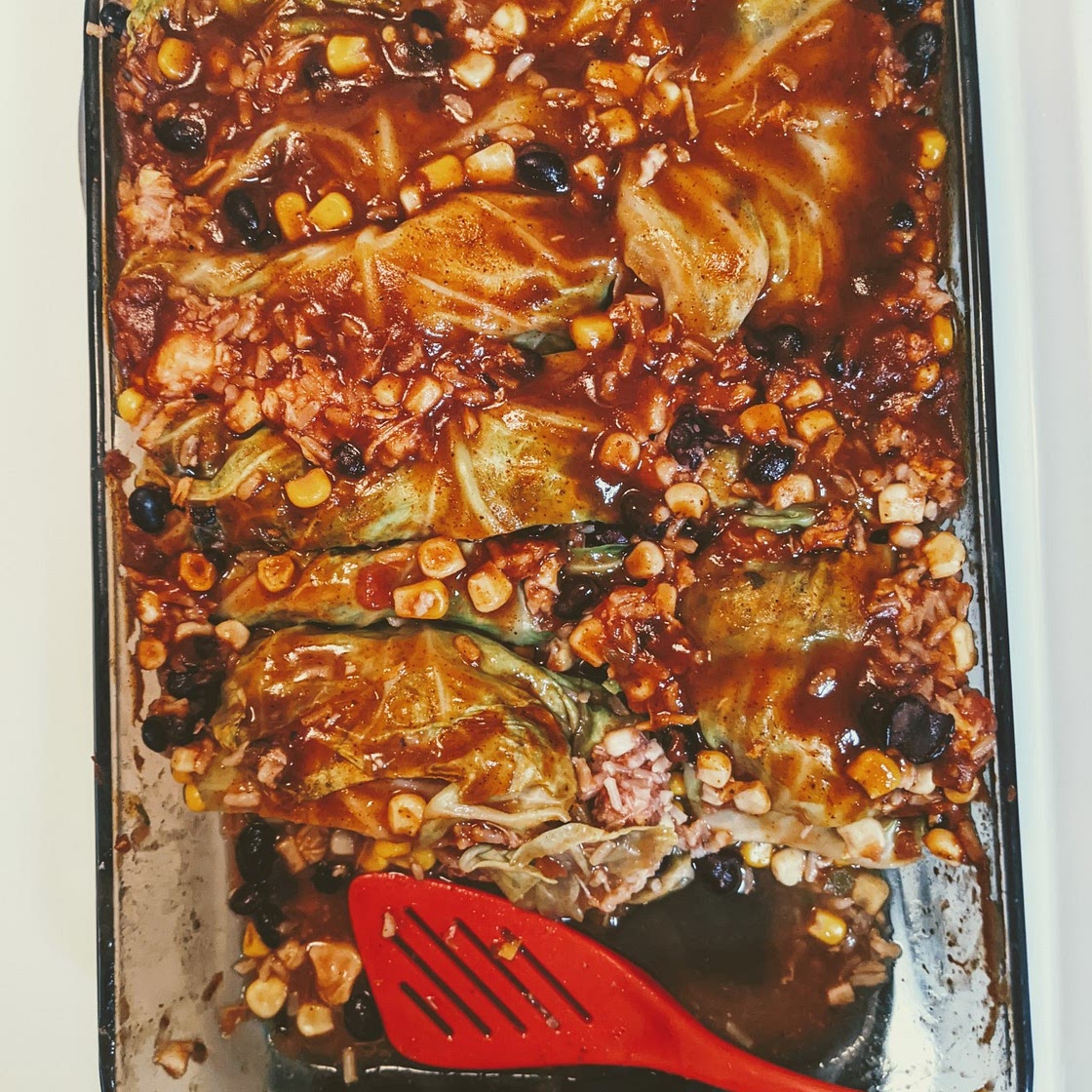 Cabbage Enchiladas (dairy free)