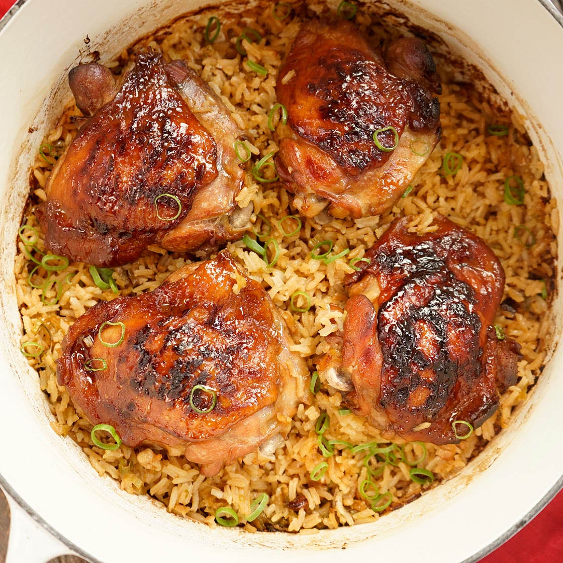 Honey Soy Chicken and Rice Bake