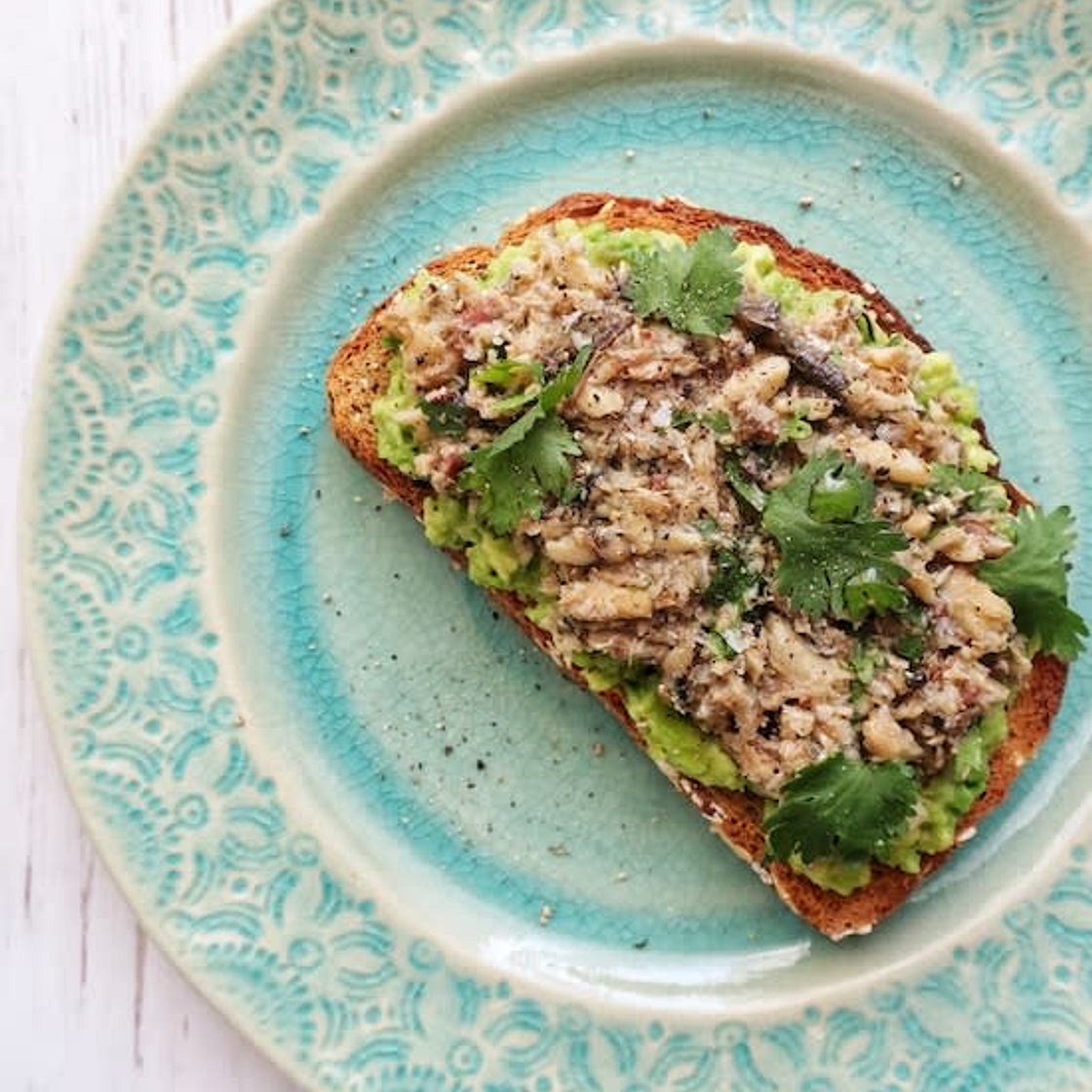 Sardine avocado toast