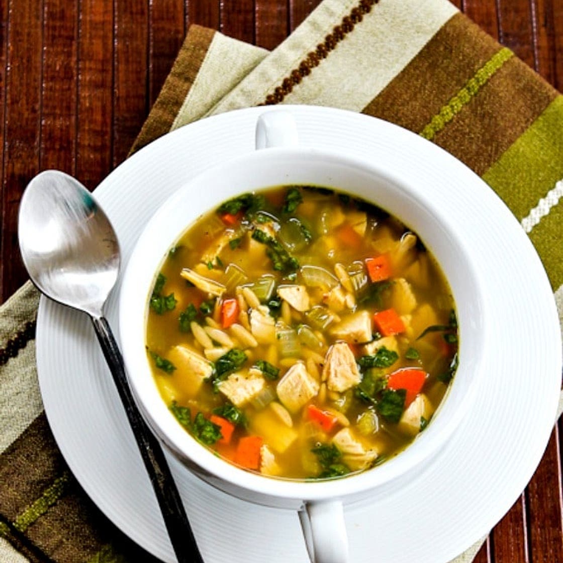 Slow Cooker Turkey Soup with Spinach and Lemon