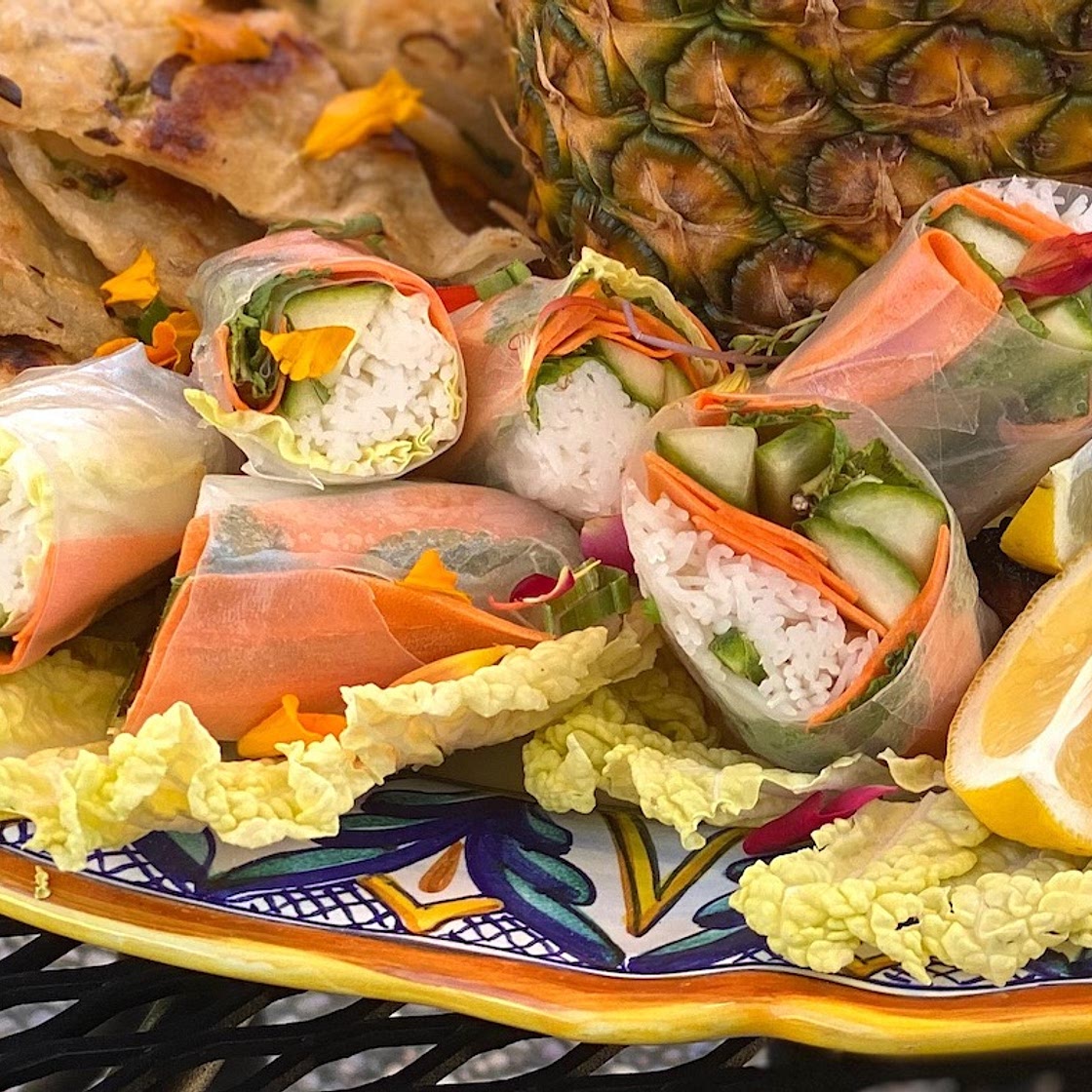Colorful Vegetable Spring Rolls
