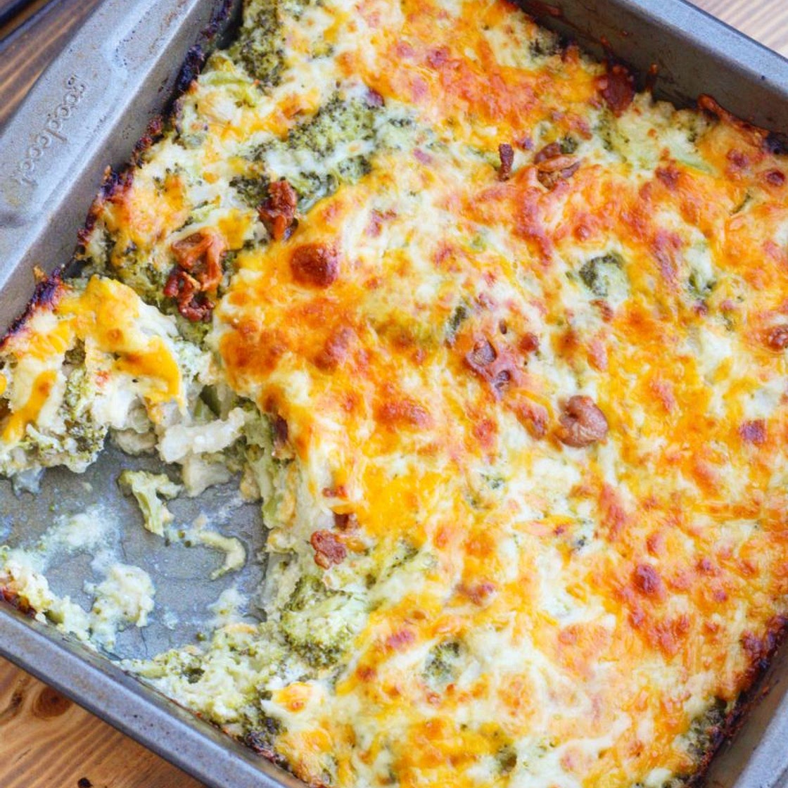 Loaded Cauliflower Broccoli Casserole - Ev's Eats