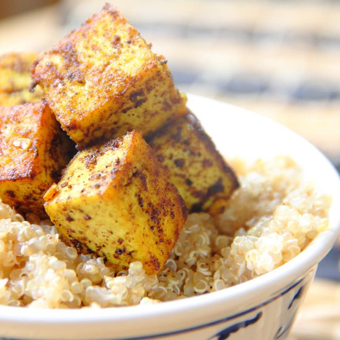 Caribbean Tofu with Coconut Quinoa