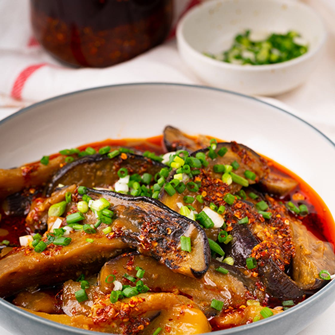 Spicy Miso Braised Eggplant