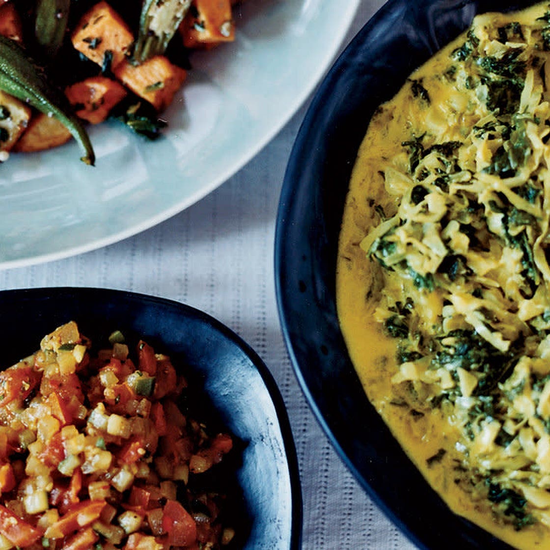 Gingery Creamed Kale and Cabbage