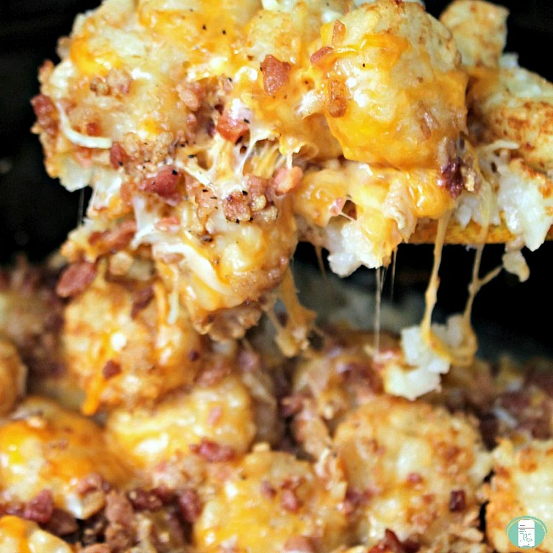(FREEZER MEAL) Cheesy Tater Tot Chicken Casserole