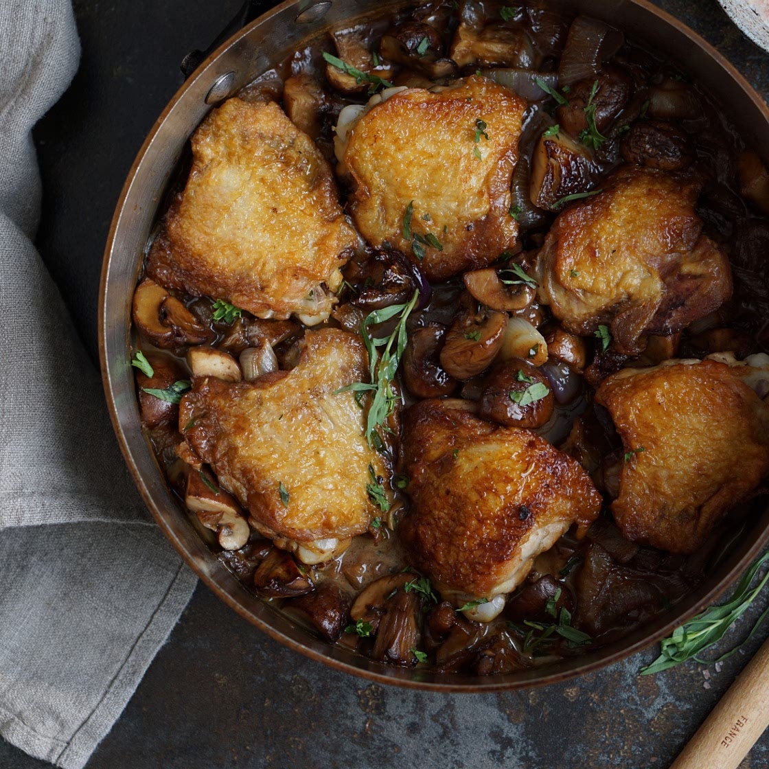 Chicken with Mushrooms and Tarragon