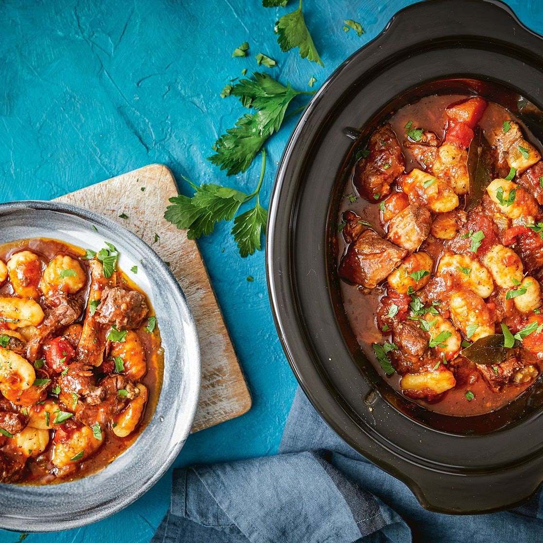 Slow cooker Italian beef with gnocchi recipe