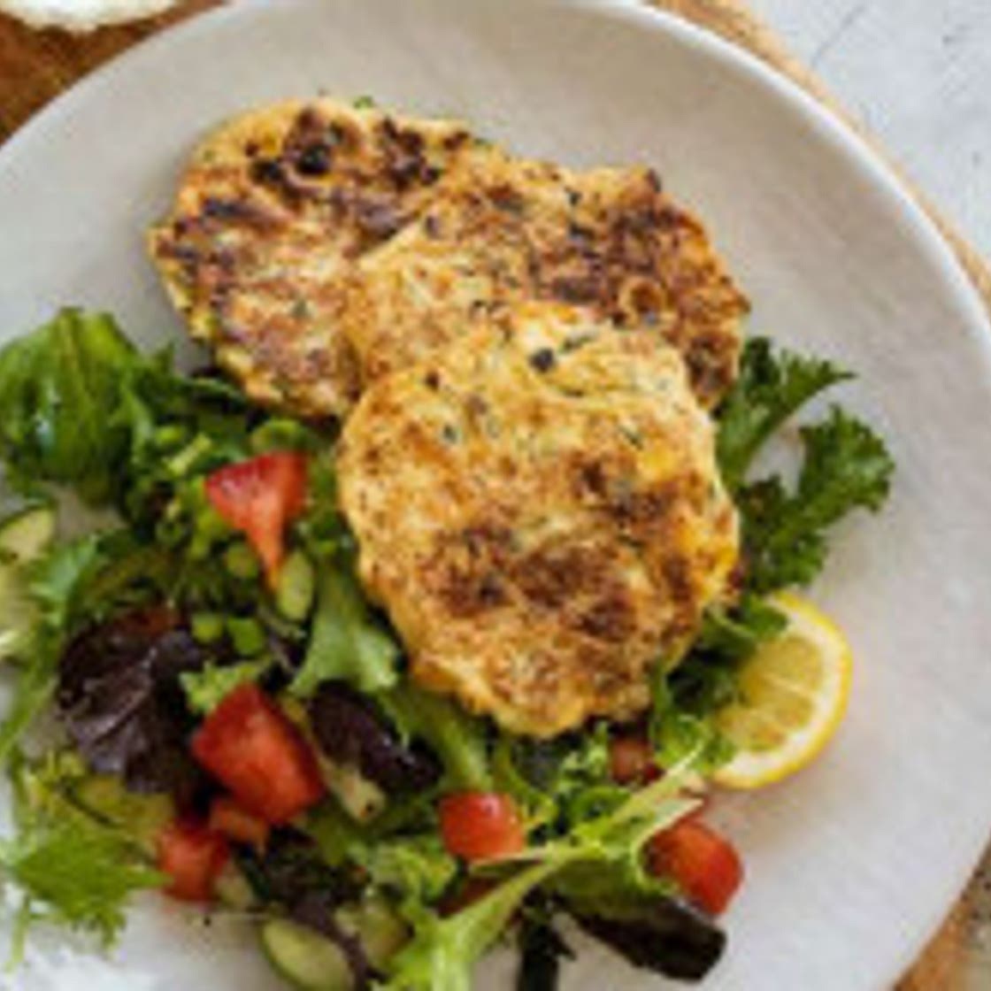 CORN AND HALOUMI FRITTERS
