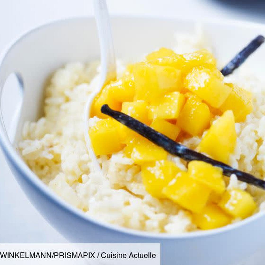 Riz au lait de coco et à la mangue