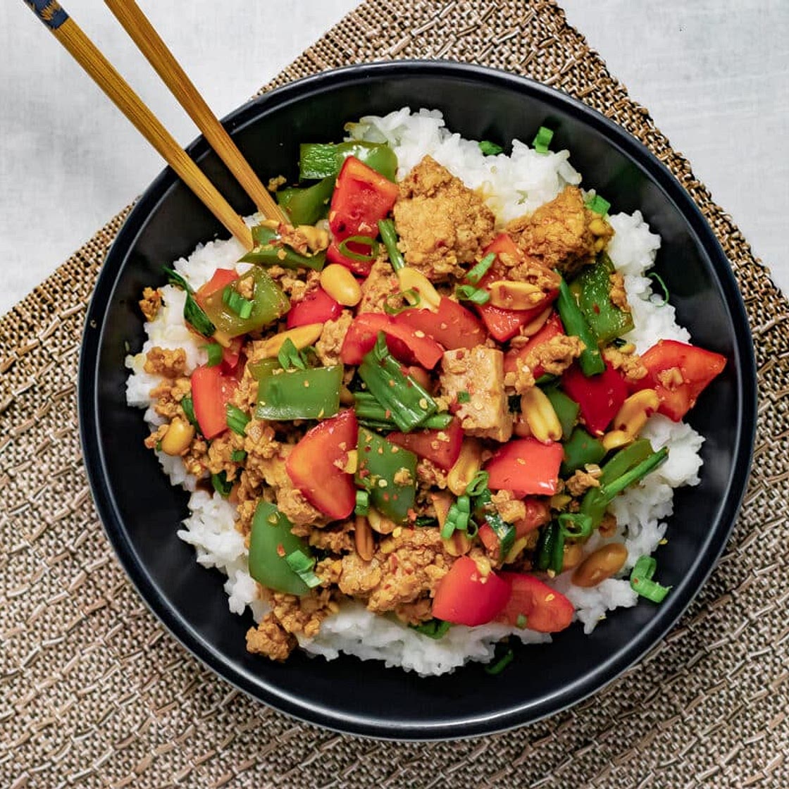 Vegan Kung Pao Chicken
