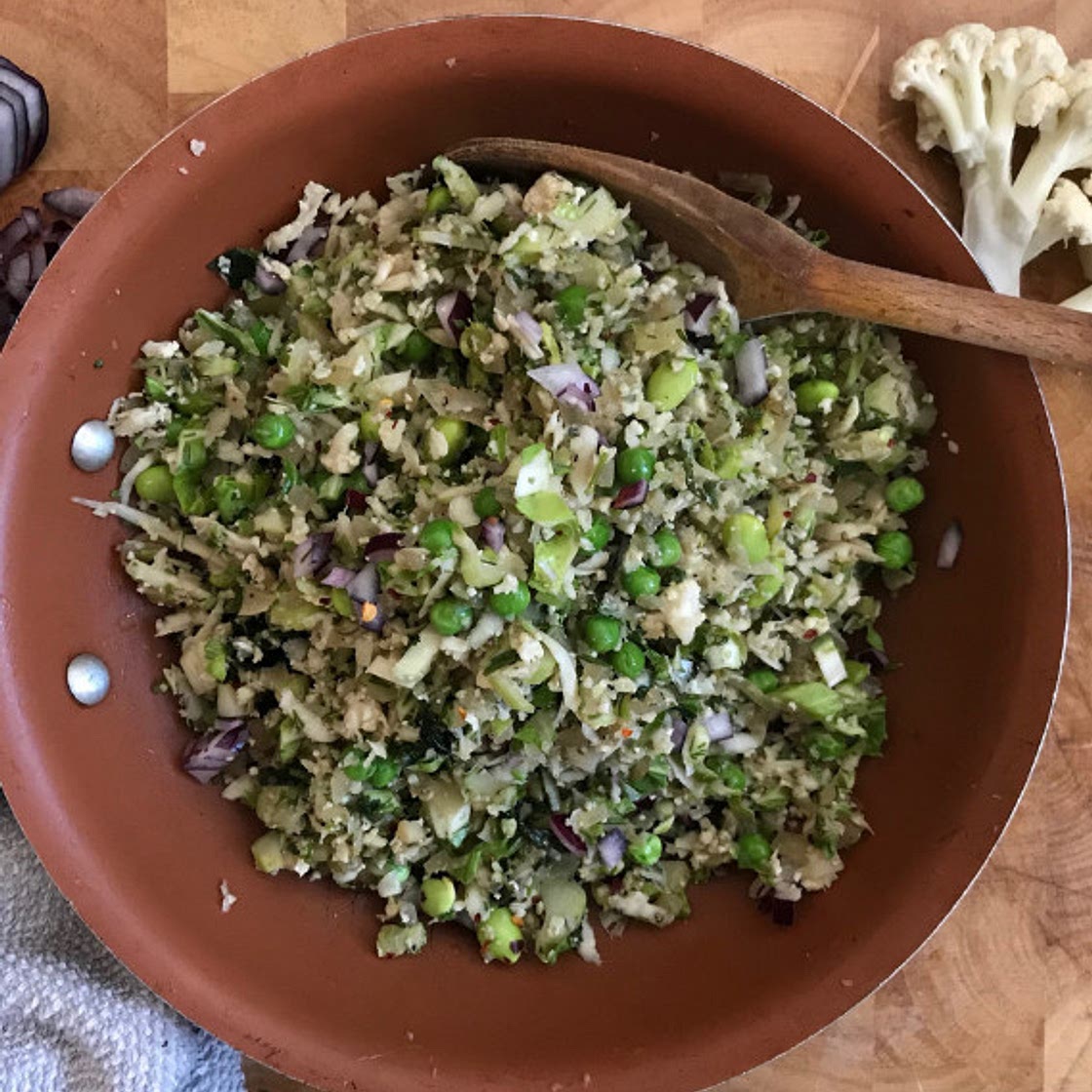 Warm Cauliflower Tabbouleh