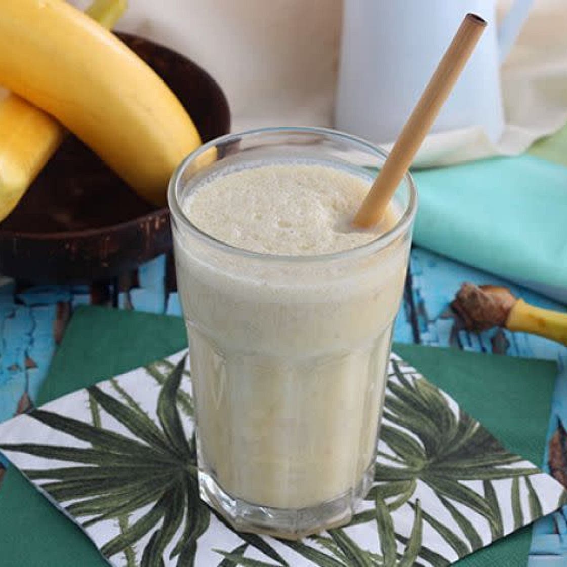 Milkshake à la vanille et à la banane.