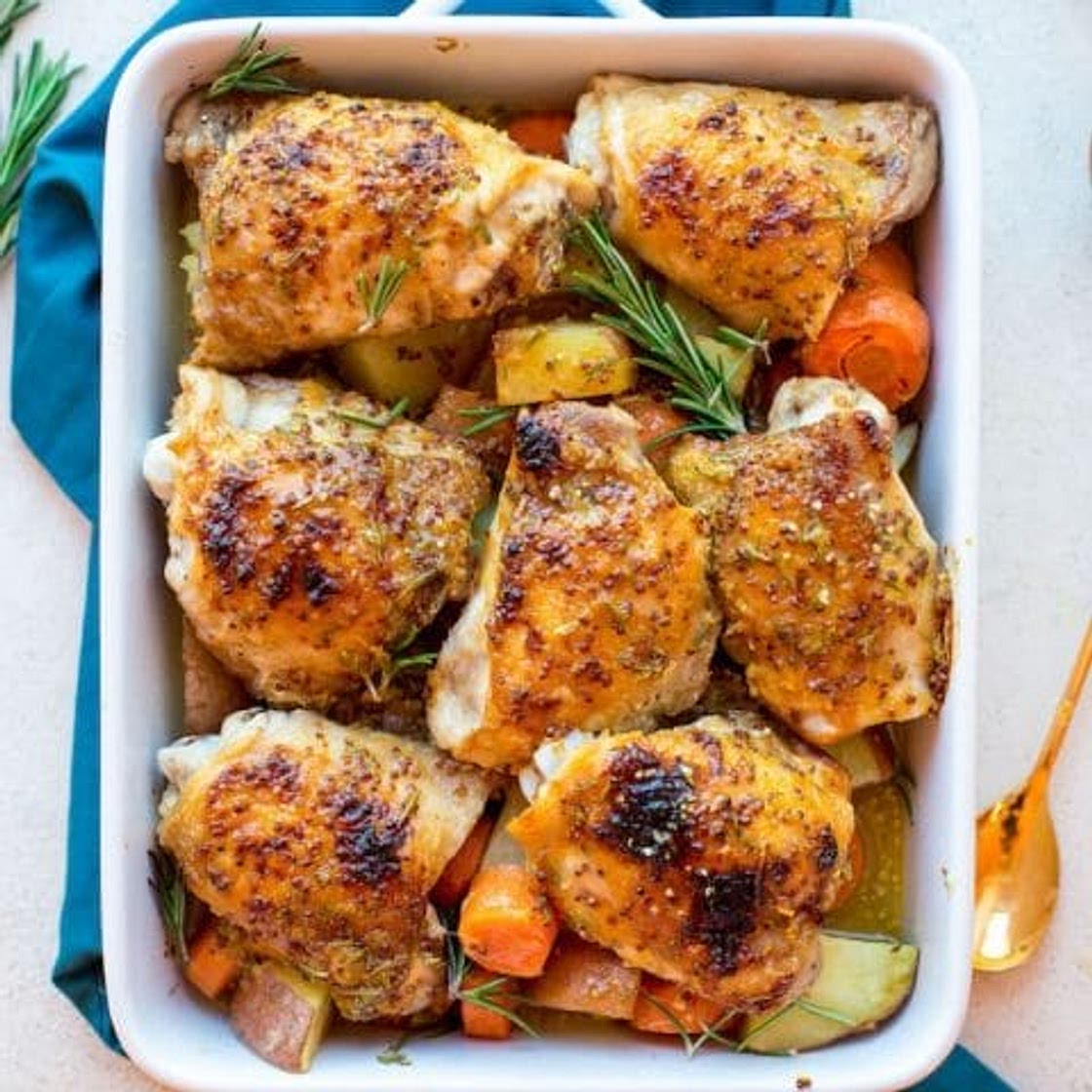 Low FODMAP Maple Mustard Chicken with Rosemary